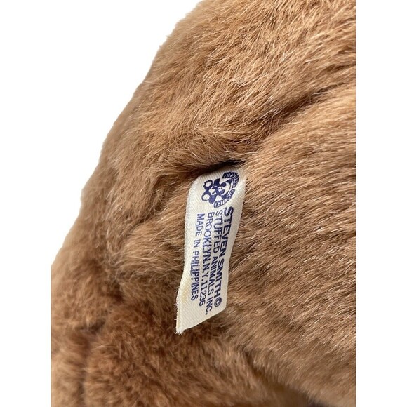 Vintage Steven Smith CHRISTMAS Plush Brown TEDDY BEAR Christmas Bow & Paws - Picture 8 of 10